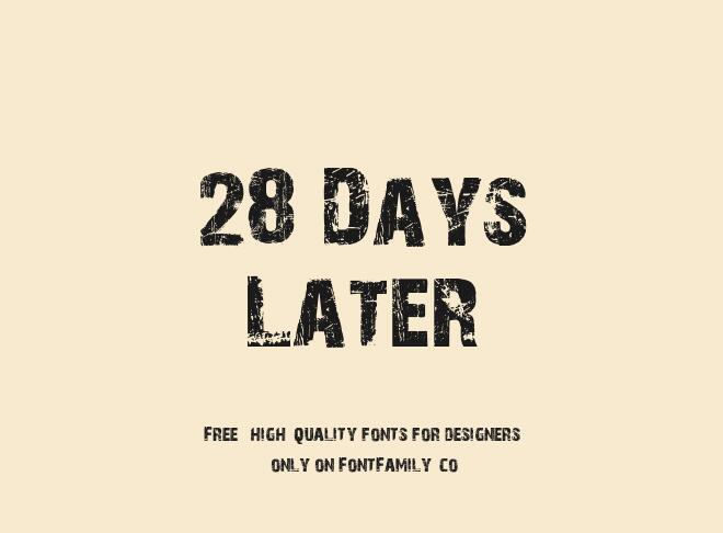 28 Days Later Font