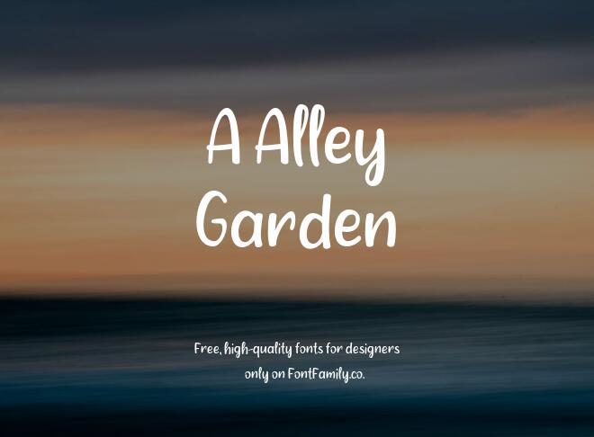 A Alley Garden Font