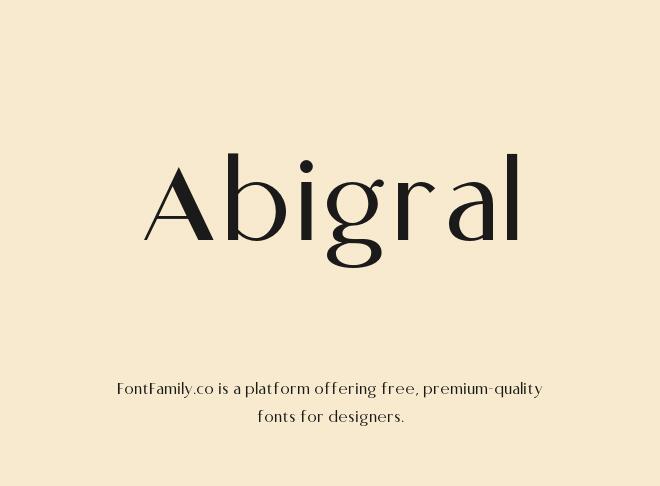 Abigral Font