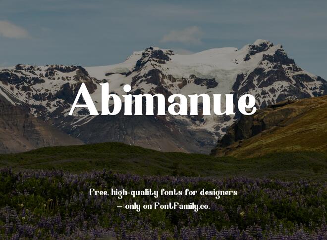 Abimanue Font
