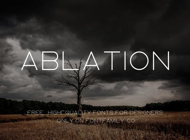 Ablation Font