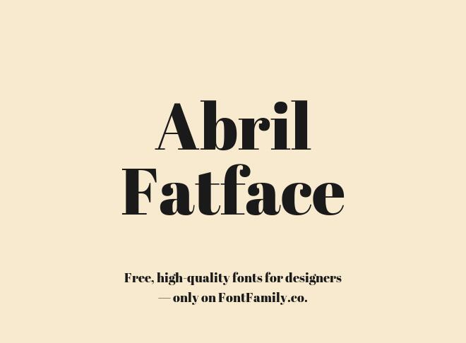 Abril Fatface Font