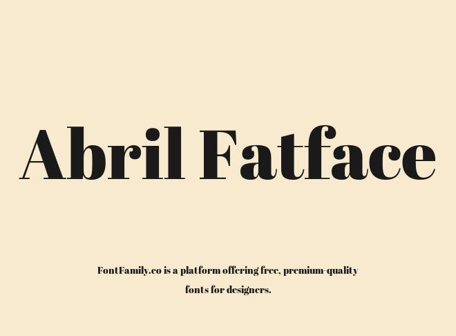 Abril Fatface Font