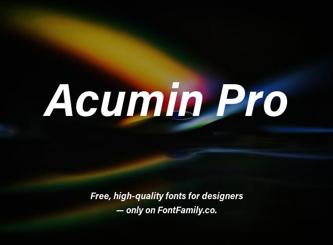 Acumin Pro Font