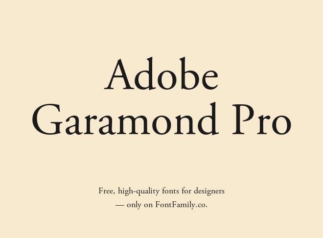 Adobe Garamond Pro Font