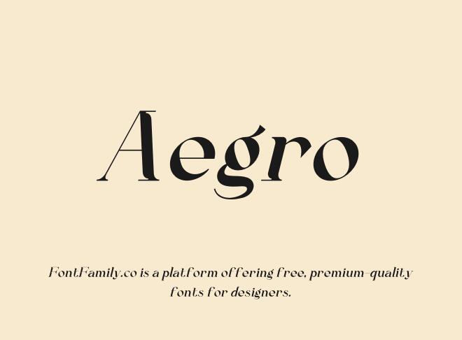 Aegro Font