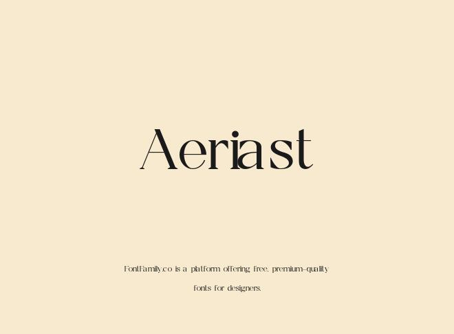Aeriast Font