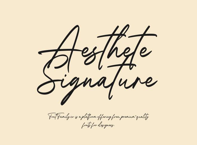 Aesthete Signature Font