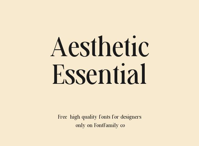 Aesthetic Essential Font