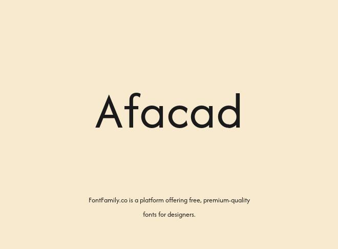 Afacad Font