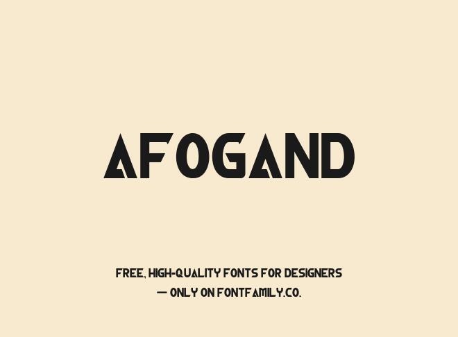 Afogand Font