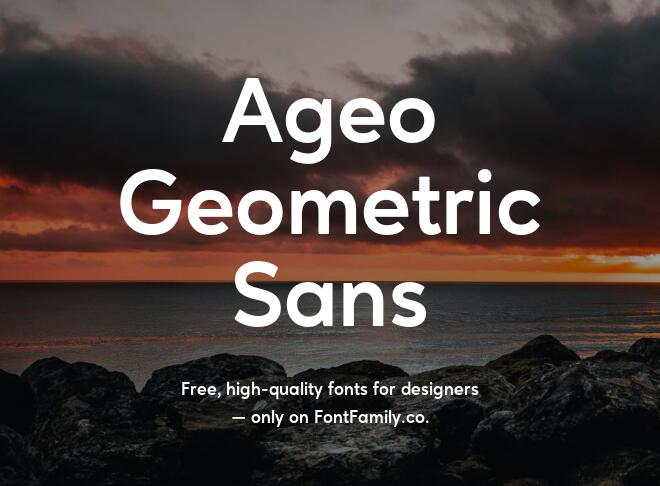 Ageo Geometric Sans Font
