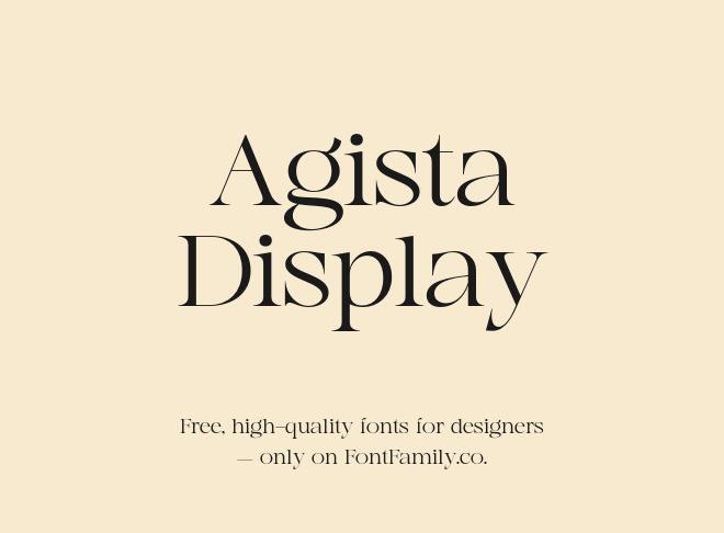 Agista Display Font