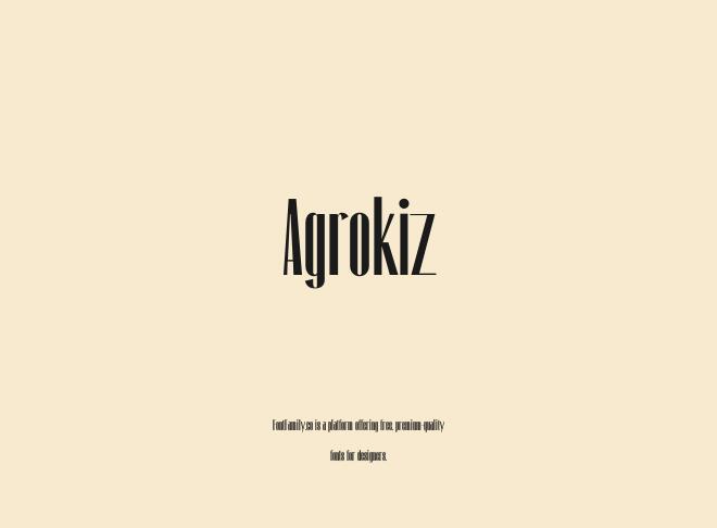 Agrokiz Font
