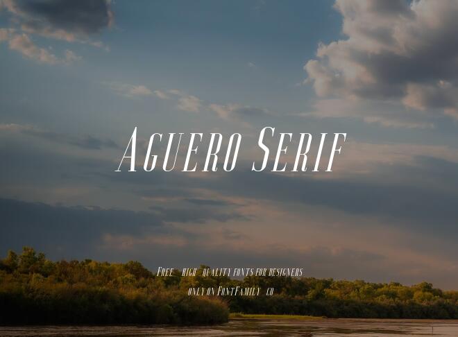Aguero Serif Font