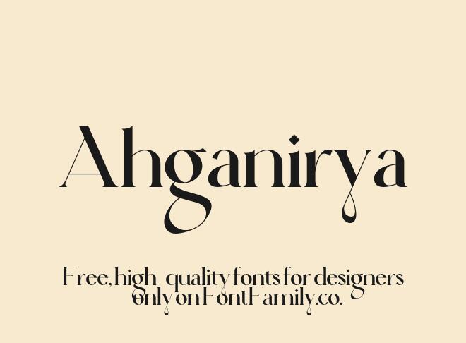 Ahganirya Font