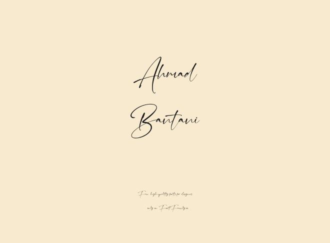 Ahmad Bantani Font