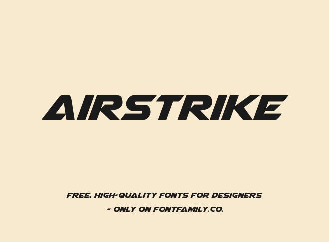 Airstrike Font