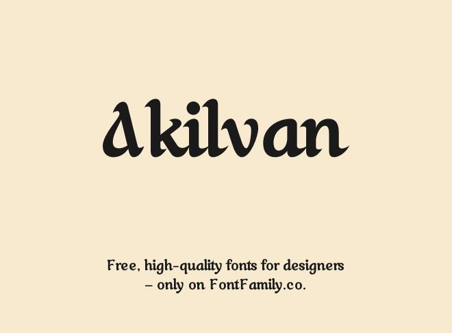 Akilvan Font