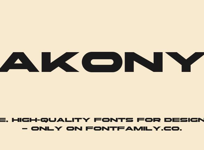 Akony Font
