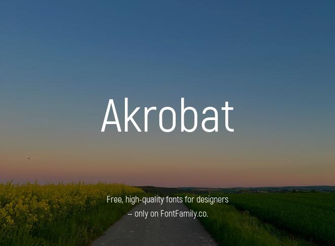 Akrobat Font