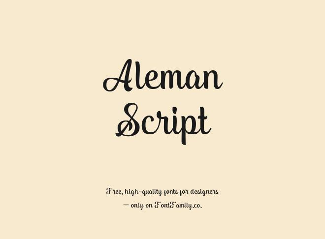 Aleman Script Font
