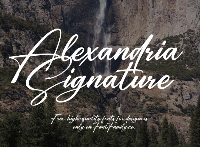 Alexandria Signature Font