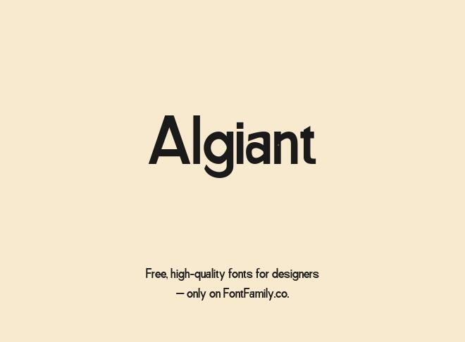 Algiant Font