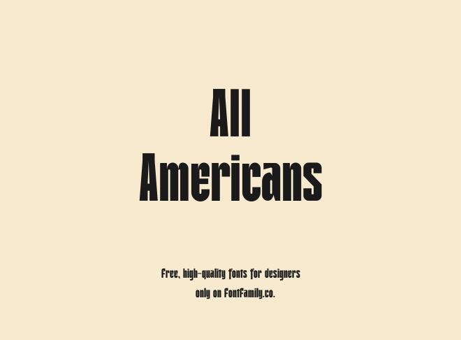 All Americans Font