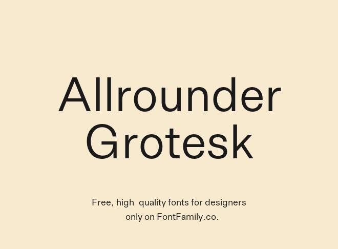 Allrounder Grotesk Font