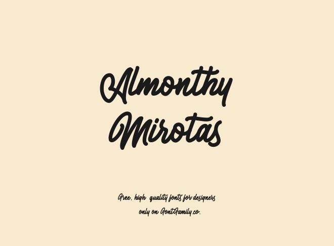 Almonthy Mirotas Font