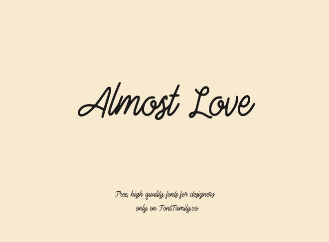 Almost Love Font
