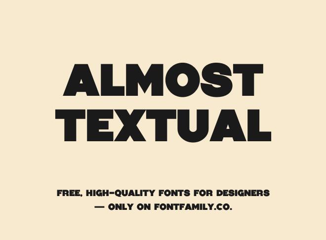 Almost Textual Font