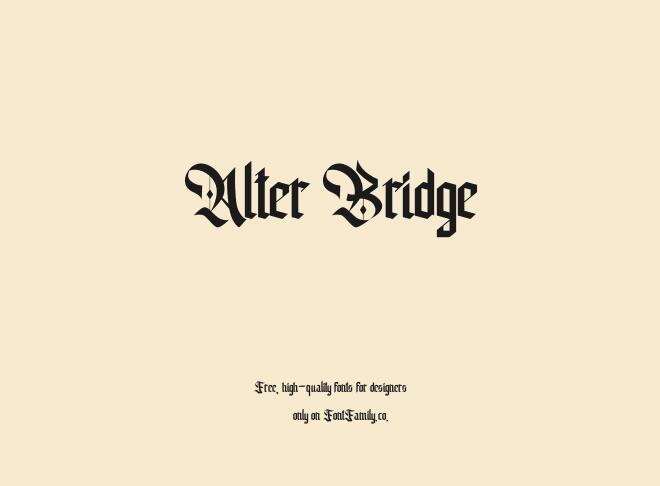 Alter Bridge Font