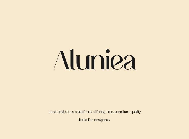 Aluniea Font