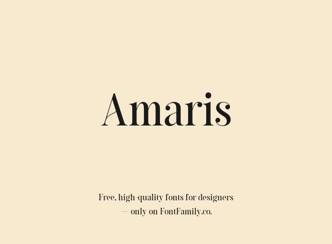 Amaris Font