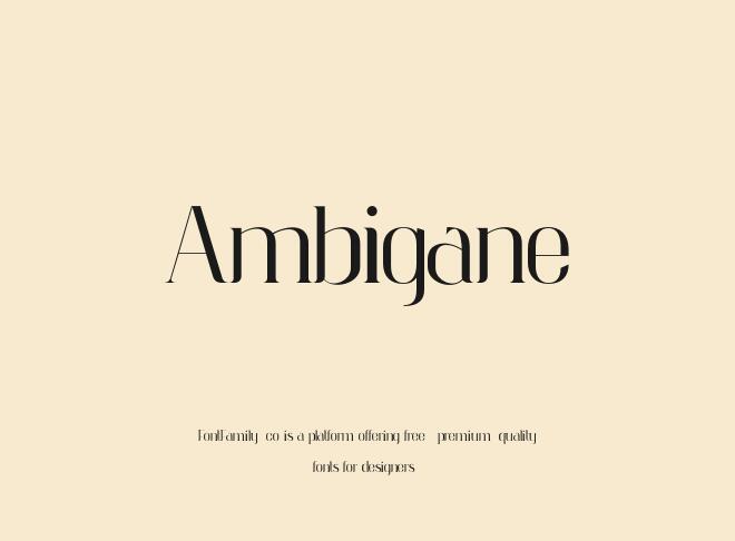 Ambigane Font