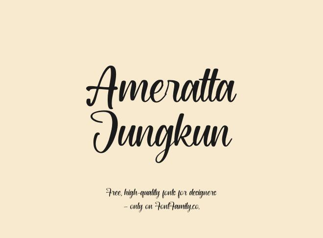 Ameratta Jungkun Font