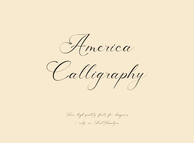 America Calligraphy Font