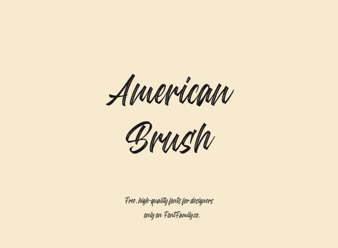 American Brush Font
