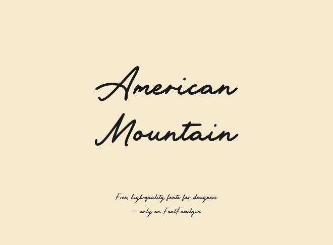American Mountain Font