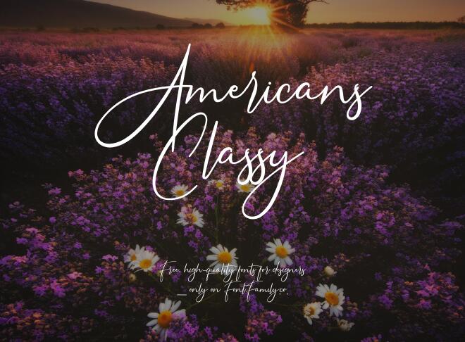 Americans Classy Font
