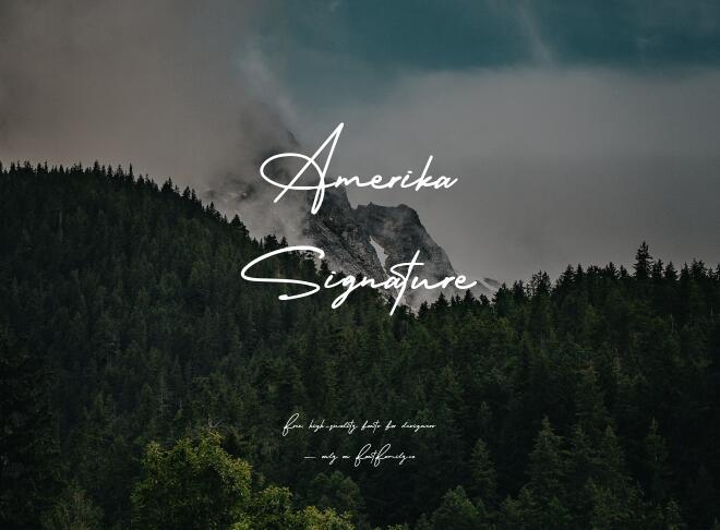 Amerika Signature Font