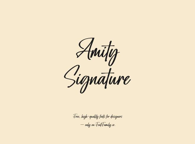 Amity Signature Font