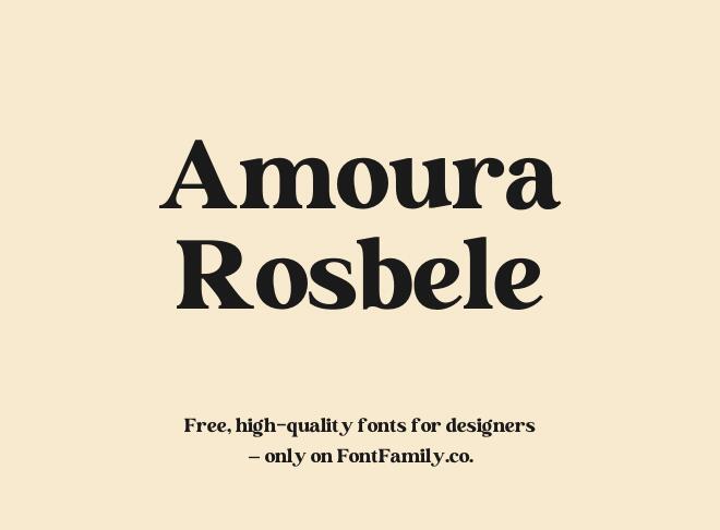 Amoura Rosbele Font