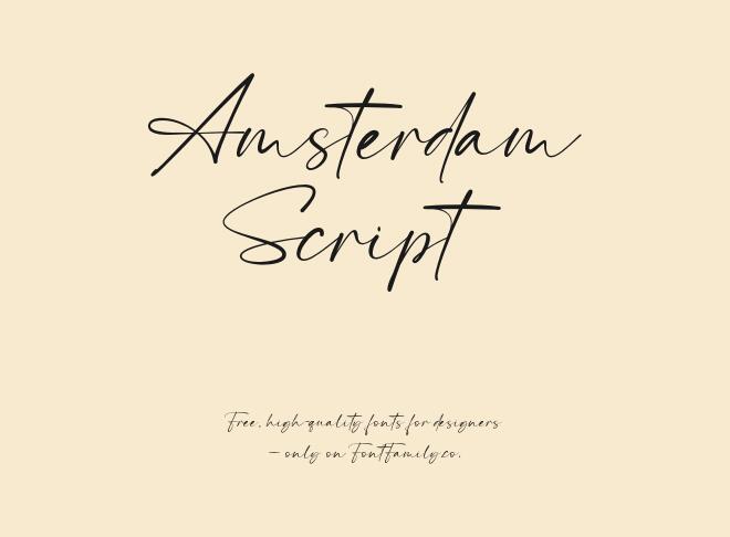 Amsterdam Script Font