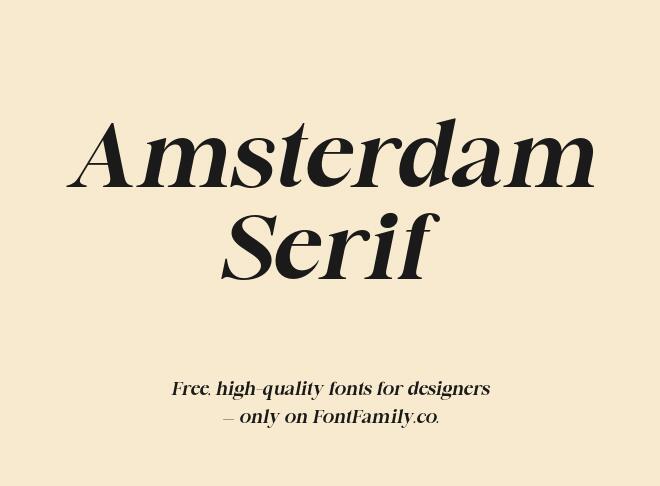 Amsterdam Serif Font