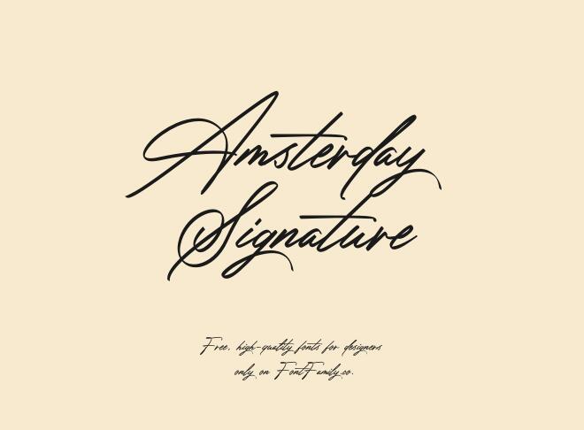 Amsterday Signature Font