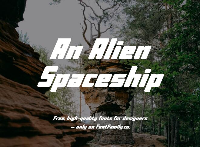 An Alien Spaceship Font