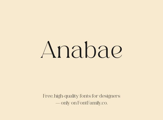 Anabae Font